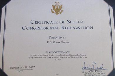 In 2017, the Center was honored with a Congressional Certificate of Special Recognition from Representative Jamie Raskin for our high-quality programs on the occasion of our 25th anniversary.